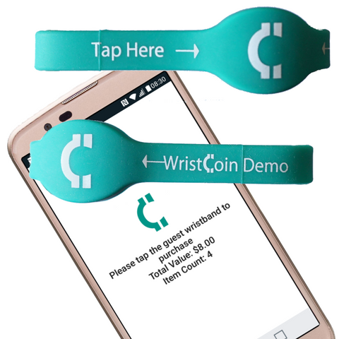 WristCoin Cashless NFC Payment Solution - Demo Wristband