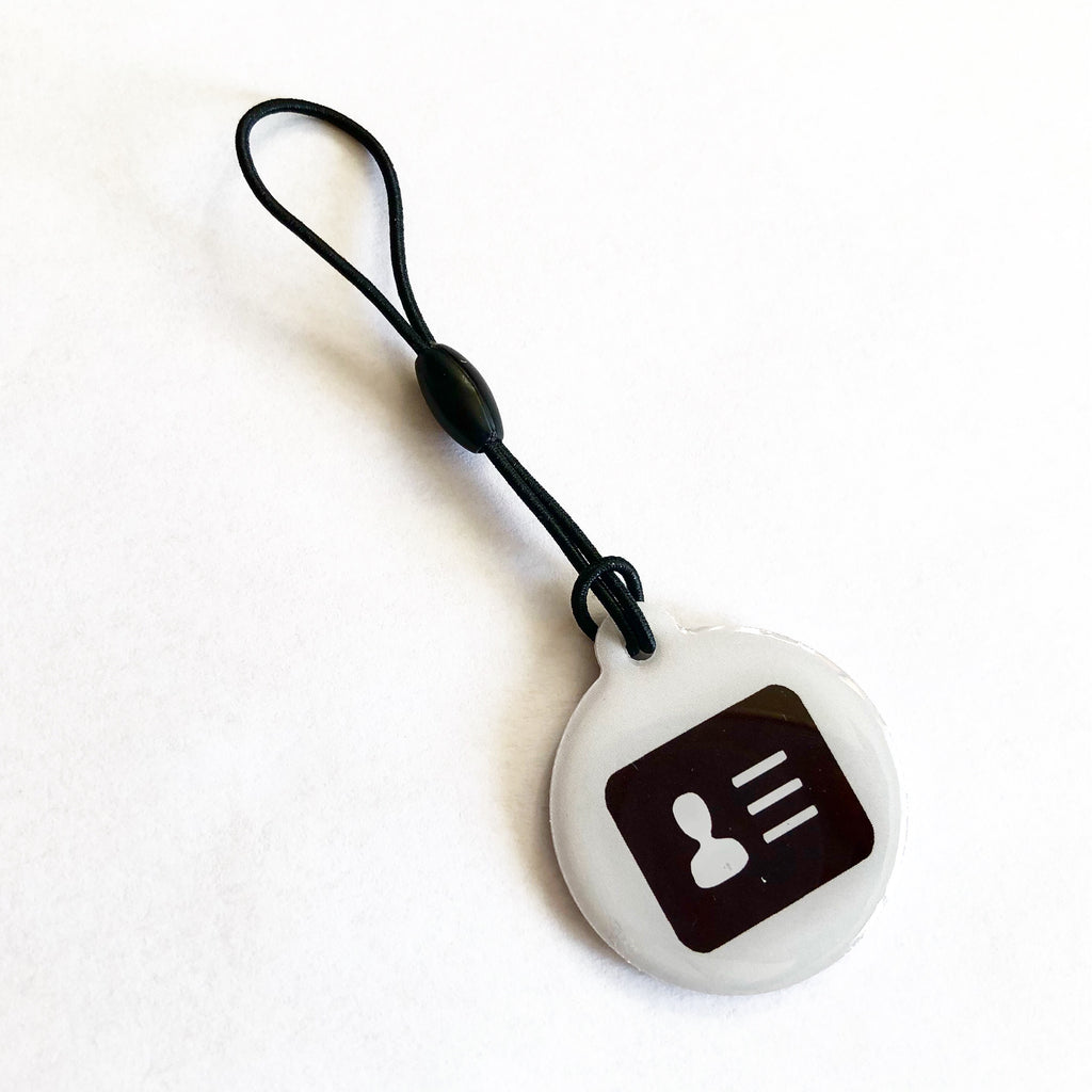 NTAG216 Epoxy vCard Hang Tag - 30mm - single count, grey
