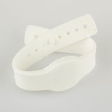 NFC Silicone Adjustable Wristband, White with NTAG203 - 1+