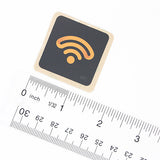 Black PET Logo NFC Sticker - NTAG216 - Square - 35mm