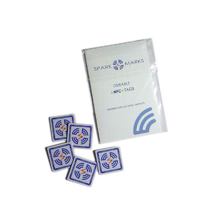 SparkMarks NFC Stickers (5 durable PVC stickers with Topaz 512)