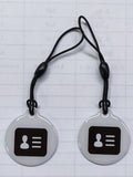 NTAG216 Epoxy vCard Hang Tag - 30mm - single count, grey