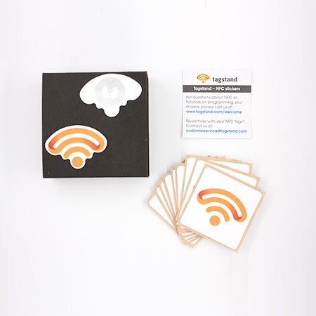 Shaped infinity logo NFC sticker 10-pack - NTAG213