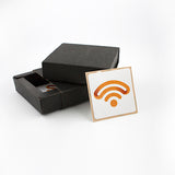 Shaped infinity logo NFC sticker 10-pack - NTAG213